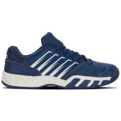 Buty do tenisa męskie K-Swiss Bigshot Light 4 Allcourt. Niebieskie buty sportowe męskie K-SWISS, z materiału, bez zapięcia, tenisowe. Za 656.00 zł.