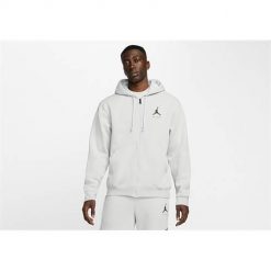 Bluza sportowa męska Nike Air Jordan Jumpman Fleece Full-zip. Szare bluzy męskie Nike, m, bez wzorów, z kapturem. Za 329.00 zł.
