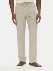 Lindbergh Spodnie materiałowe 30-008003 Szary Tapered Fit. Szare spodnie materiałowe męskie Lindbergh, l, bez wzorów, z bawełny. Za 149.99 zł.