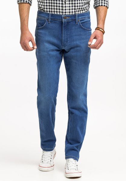 WRANGLER RIVER MĘSKIE SPODNIE JEANSOWE JEANSY DŻINSY RUSTIC W112361300, W31 L32. Spodnie materiałowe męskie Wrangler, l, bez wzorów, z bawełny, klasyczne. Za 249.99 zł.
