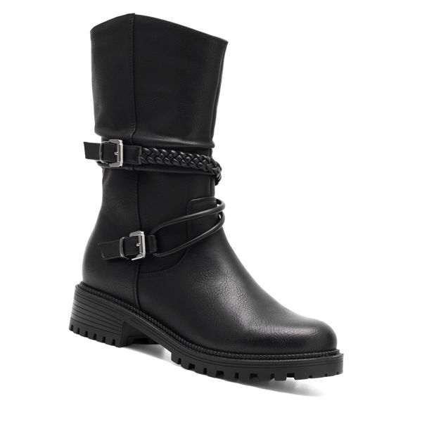 Botki Clara Barson. Czarne botki damskie Clara Barson, bez obcasa, na płaskiej podeszwie, bez zapięcia. Za 149.99 zł.