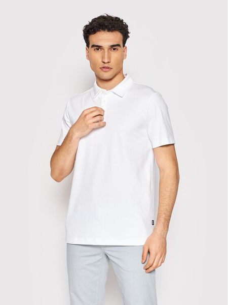 Boss Polo Palosh 50471335 Biały Slim Fit. Białe koszulki polo męskie Boss, m, bez wzorów, z bawełny, bez ramiączek. Za 296.83 zł.