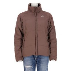 Second life - Brązowy płaszcz puchowy dla kobiet - Stan bardzo dobry. Brązowe płaszcze damskie Kappa, bez wzorów, z puchu, bez kaptura. Za 170.36 zł.