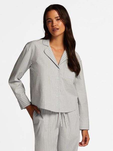 Hunkemöller Koszulka piżamowa 205132 Szary Regular Fit. Szare koszule nocne damskie Hunkemöller, xl, bez wzorów, z bawełny, bez ramiączek. Za 109.99 zł.