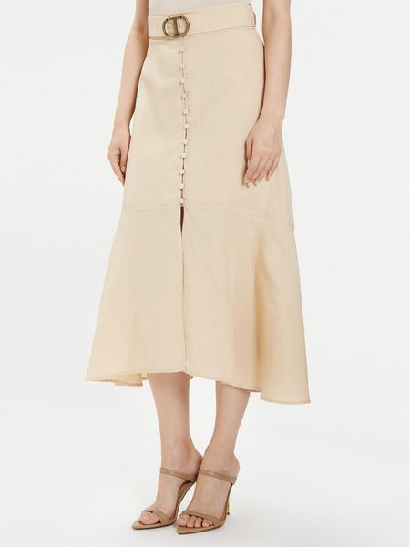 TWINSET Spódnica midi 241TP2523 Beżowy Flared Fit. Brązowe spódnice damskie Twinset, bez wzorów, z lyocellu, midi. Za 499.99 zł.