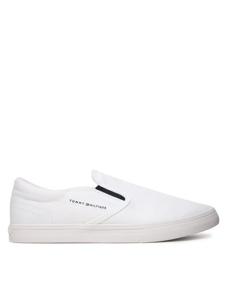 Tommy Hilfiger Tenisówki Vulc Core FM0FM05689 Biały. Białe trampki męskie Tommy Hilfiger, bez wzorów, z materiału, bez zapięcia. Za 181.99 zł.
