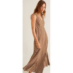 Mango - Sukienka Ona. Czerwone sukienki damskie Mango, l, bez wzorów, z bawełny, casualowe, bez kołnierzyka, bez ramiączek. Za 139.90 zł.
