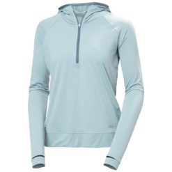Kobieczy półzapinany hoodie Helly Hansen Shine Solen. Niebieskie bluzy sportowe damskie Helly Hansen, bez wzorów, bez kaptura, do biegania. Za 422.00 zł.