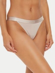 Boss Stringi 50520398 Beżowy. Brązowe stringi damskie Boss, xl, bez wzorów, z bawełny. Za 89.99 zł.