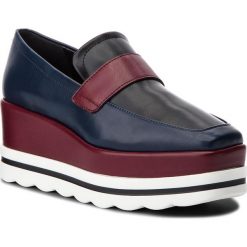 Półbuty POLLINI - SA10347I16TS175A Ocea/Ner/Bur. Niebieskie półbuty damskie Pollini, ze skóry ekologicznej. Za 979.00 zł.