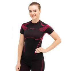 Koszulka termoaktywna Damska Brubeck DRY. Czarne koszulki sportowe damskie Brubeck, s, bez wzorów, z dzianiny, bez kołnierzyka, bez ramiączek, do biegania. Za 109.99 zł.