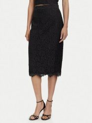 Guess Spódnica ołówkowa W5YD12 WHD00 Czarny Regular Fit. Czarne spódnice damskie Guess, xs, z aplikacjami, z bawełny, ołówkowe. Za 459.99 zł.