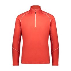 Golf męski techniczny CMP 30L0537. Czerwone bluzy męskie CMP, l, bez wzorów, bez kaptura. Za 203.50 zł.