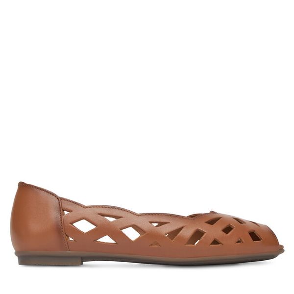 Sandały Lasocki. Brązowe sandały damskie Lasocki, bez wzorów, bez obcasa, na płaskiej podeszwie, bez zapięcia. Za 159.99 zł.