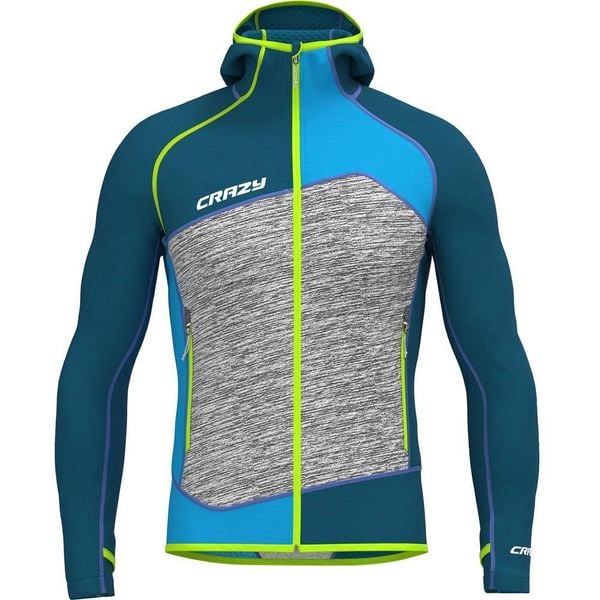 Kurtka turystyczna z kapturem Crazy Resolution Light. Niebieskie kurtki męskie CRAZY, bez wzorów, trekkingowe. W wyprzedaży za 538.00 zł.