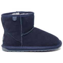 Śniegowce EMU Australia. Niebieskie buty zimowe chłopięce Emu Australia, bez wzorów, bez zapięcia. Za 349.99 zł.