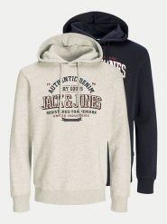 Jack & Jones Komplet 2 bluz Logo 12267834 Kolorowy Standard Fit. Bluzy męskie Jack & Jones, m, bez wzorów, z bawełny, bez kaptura. Za 239.99 zł.