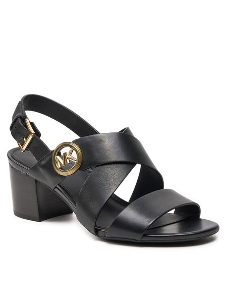 MICHAEL Michael Kors Sandały Vera 40S4VEMS1L Czarny. Czarne klapki damskie MICHAEL Michael Kors, bez wzorów, ze skóry, bez obcasa, na słupku, bez zapięcia. Za 819.99 zł.