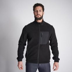 Polar outdoor Solognac 500. Brązowe bluzy męskie SOLOGNAC, m, bez wzorów, z bawełny, bez kaptura. Za 99.99 zł.