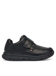 Tommy Hilfiger Półbuty Low Cut Velcro Shoe T3B4-33176-1355 M Czarny. Czarne półbuty chłopięce Tommy Hilfiger, bez wzorów, ze skóry, bez zapięcia. Za 269.99 zł.