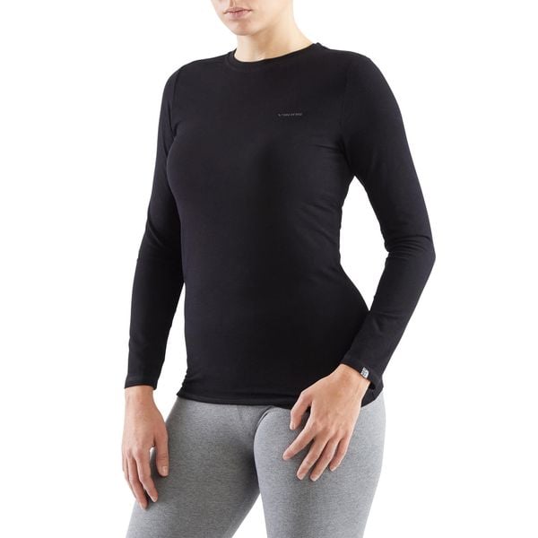 Koszulka longsleeve damska Viking Teres z przędzy bambusowej i wełny Merino. Czarne koszulki sportowe damskie Viking, s, bez wzorów, z wełny, sportowe, bez kołnierzyka. W wyprzedaży za 80.00 zł.
