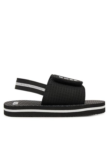 BOSS Sandały J52820 M Czarny. Czarne sandały chłopięce Boss, z materiału, bez zapięcia. Za 96.99 zł.