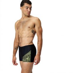 Kąpielówki męskie spodenki kąpielowe Speedo Medley Logo. Czarne kąpielówki męskie Speedo, m, bez wzorów, do pływania. Za 99.99 zł.