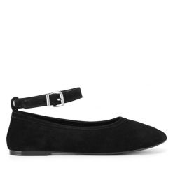 Baleriny GINO ROSSI. Czarne baleriny damskie Gino Rossi, bez wzorów, bez obcasa. Za 299.99 zł.