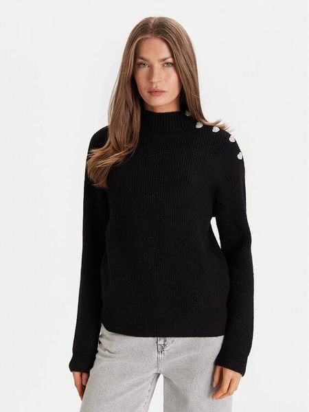 Morgan Golf 232-MSTORI Czarny Regular Fit. Czarne swetry damskie Morgan, xl, bez wzorów, z syntetyku, bez kołnierzyka, bez ramiączek, bez kaptura. Za 266.38 zł.