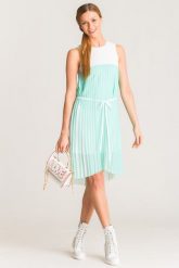 Asymetryczna sukienka Armani Exchange. Sukienki damskie Armani Exchange, xs, bez wzorów, z asymetrycznym kołnierzem, bez ramiączek, asymetryczne. W wyprzedaży za 165.80 zł.