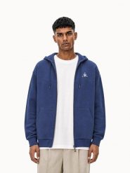 Bluza z kapturem Le Coq Sportif Contemporain LF N°1. Niebieskie bluzy sportowe męskie le coq sportif, l, bez wzorów, z materiału, z kapturem, na fitness i siłownię. Za 622.50 zł.