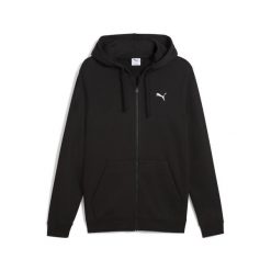 Męska rozpinana bluza z kapturem Essentials PUMA Black. Czarne bluzy męskie Puma, m, bez wzorów, prążkowane, z kapturem, do biegania. Za 249.00 zł.