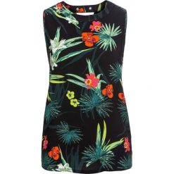 Top z tkaniny z nadrukiem bonprix czarny z nadrukiem. Czarne topy damskie bonprix, z nadrukiem, z tkaniny. Za 69.99 zł.