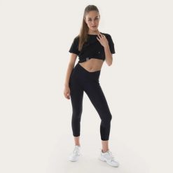 Damskie legginsy z dzianiny Snap Climbing. Czarne legginsy damskie SNAP CLIMBING, s, bez wzorów, z dzianiny. Za 308.50 zł.