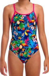 Strój kąpielowy jednoczęściowy FUNKITA Birdie Wordie - dziewczęcy. Brązowe stroje kąpielowe dla dziewczynek FUNKITA, bez wzorów, z elastanu. Za 179.00 zł.