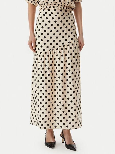 Morgan Spódnica maxi 261-JOVITA Beżowy Regular Fit. Brązowe spódnice damskie Morgan, bez wzorów, z wiskozy, maxi. Za 266.99 zł.