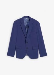 Marynarka ze stretchem, regular fit. Niebieskie marynarki męskie bonprix, bez wzorów. Za 349.99 zł.