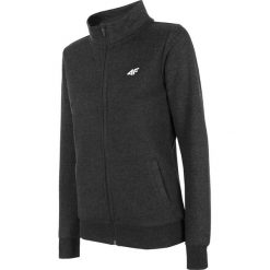 Bluza damska BLD005 - głęboka czerń melanż. Czarne bluzy damskie 4f, bez wzorów, z dzianiny, bez kaptura. W wyprzedaży za 59.99 zł.