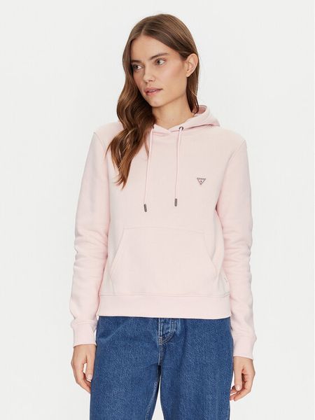Guess Jeans Bluza W4YQ04 KC811 Różowy Regular Fit. Czerwone bluzy damskie Guess Jeans, xl, z aplikacjami, z bawełny, bez kaptura. Za 250.99 zł.