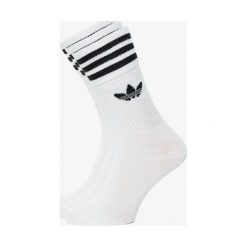 Adidas Skarpety Solid Crew Sock , biały, rozmiar S. Białe skarpety damskie Adidas, bez wzorów, z bawełny. Za 59.99 zł.