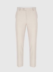 PAKO LORENTE – Spodnie garniturowe w kolorze beżowym. Brązowe eleganckie spodnie męskie Pako Lorente, bez wzorów, z elastanu. Za 299.99 zł.
