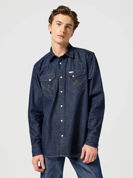 MESKA KOSZULA WRANGLER 2 PKT SHIRT RINSE 112357737. Koszule męskie Wrangler, xxl, bez wzorów, bez kołnierzyka, bez ramiączek. Za 159.99 zł.