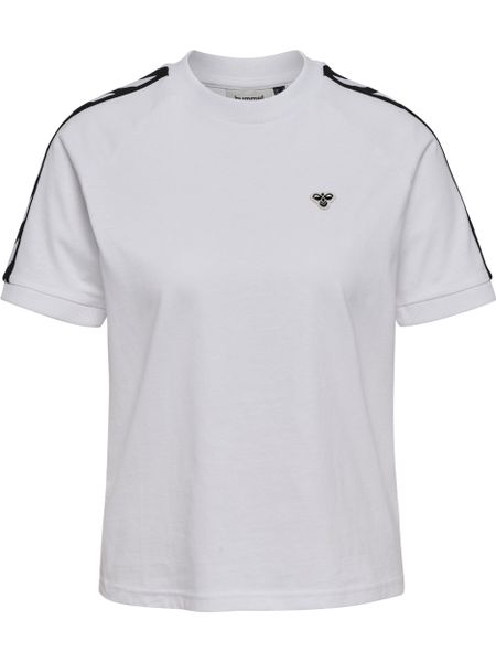 Koszulka damska Hummel Archive Regular. Białe koszulki sportowe damskie Hummel, xs, bez wzorów, z bawełny, bez kołnierzyka, bez ramiączek, do piłki nożnej. Za 181.50 zł.