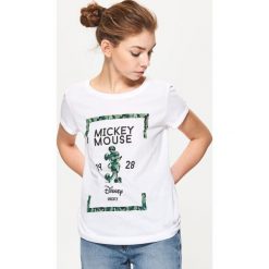 Koszulka MICKEY MOUSE - Biały. Białe t-shirty damskie Cropp, z motywem z bajki. Za 39.99 zł.