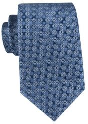 Męski Krawat - Niebieski w Regularny Wzór - Angelo di Monti. Niebieskie krawaty i muchy Angelo di Monti, bez wzorów, z tkaniny, eleganckie. Za 49.99 zł.