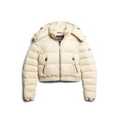 Damska krótka kurtka z kapturem Superdry Fuji. Brązowe kurtki damskie Superdry., l, z aplikacjami, z nylonu, z kapturem. Za 471.75 zł.