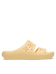 Crocs Klapki Classic Floral Cutout Sandal 210966 Pomarańczowy. Brązowe klapki damskie Crocs, bez wzorów, z tworzywa sztucznego, bez obcasa. Za 129.99 zł.