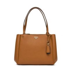Torebka Guess. Brązowe torebki do ręki damskie Guess, z aplikacjami, klasyczne, bez dodatków. Za 489.99 zł.