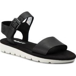Sandały TIMBERLAND - Lottie Lou TB0A1VXC0151 Black Full Grain. Czarne klapki damskie Timberland, bez wzorów, z materiału, bez obcasa, bez zapięcia. W wyprzedaży za 279.00 zł.