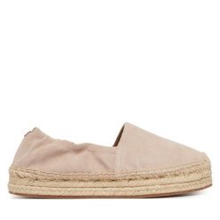 Espadryle BOSS. Czerwone espadryle damskie Boss, bez wzorów, bez obcasa, bez zapięcia. Za 699.99 zł.